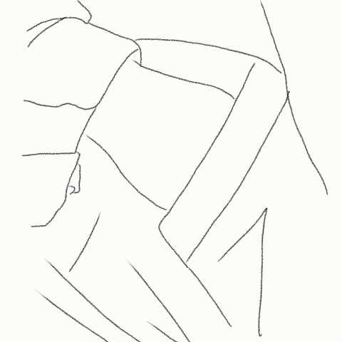 black and white autoportrait, drawing and drinking in a cup of coffee in front of a window