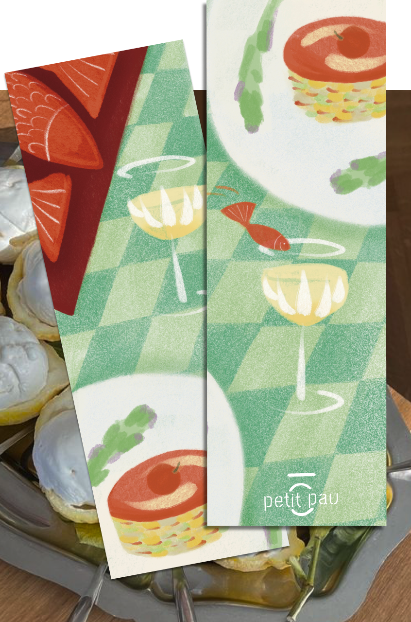 Front side of the spring menu card.